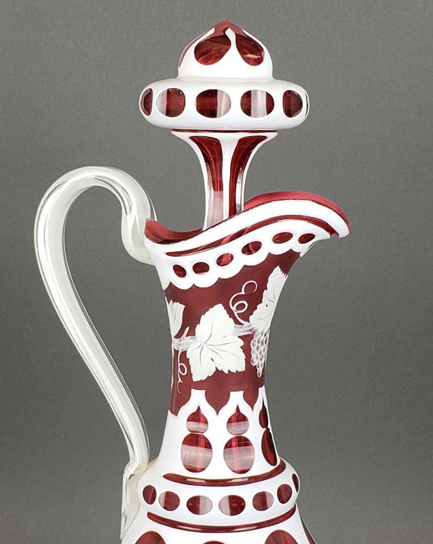 Large Bohemian Crystal Jug - 2