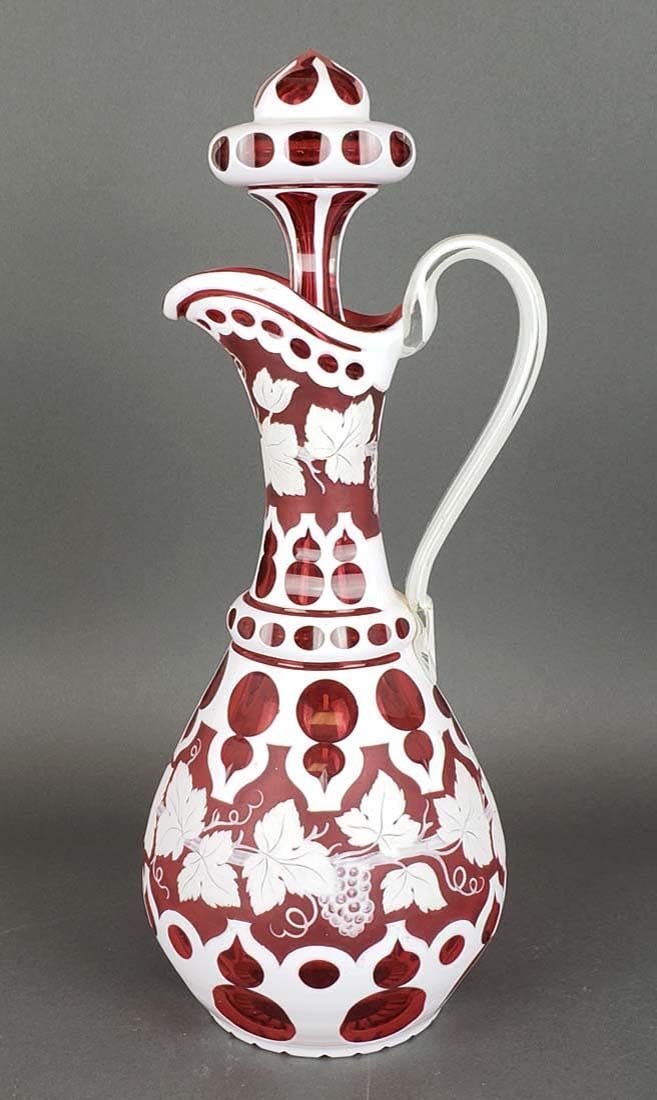 Large Bohemian Crystal Jug - 4