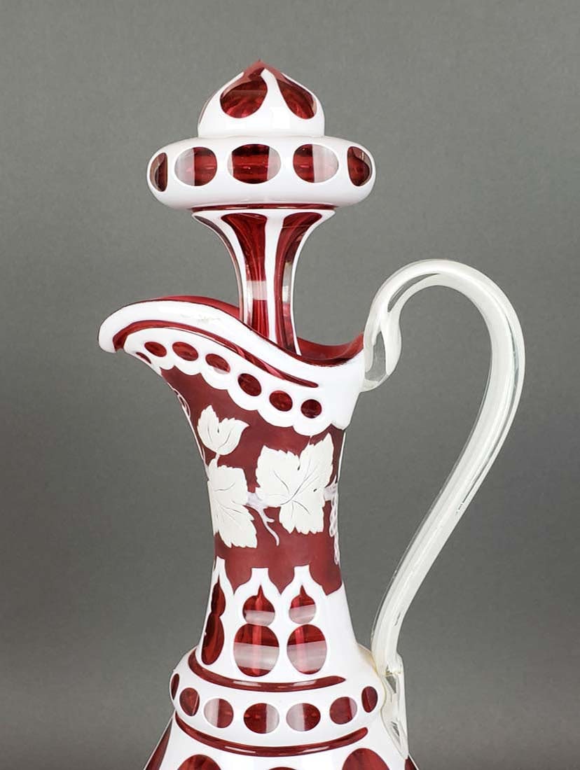 Large Bohemian Crystal Jug - 5