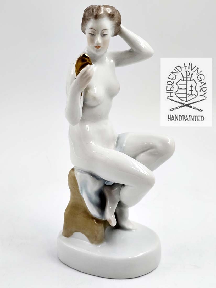 Rare Hungarian Herend Hanzely Jeno After Bath Figurine (1 of 5)