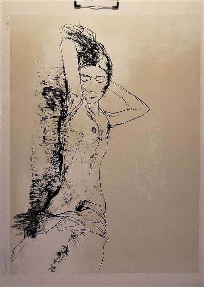 Jean Jansem French Armenian (1920-2013) Lithograph On Paper Depicting Sleeping Nude, Signed And Numb: Jean Jansem French Armenian (1920-2013) Lithograph On Paper Depicting Sleeping Nude, Signed And Numbered. 29" x 21"