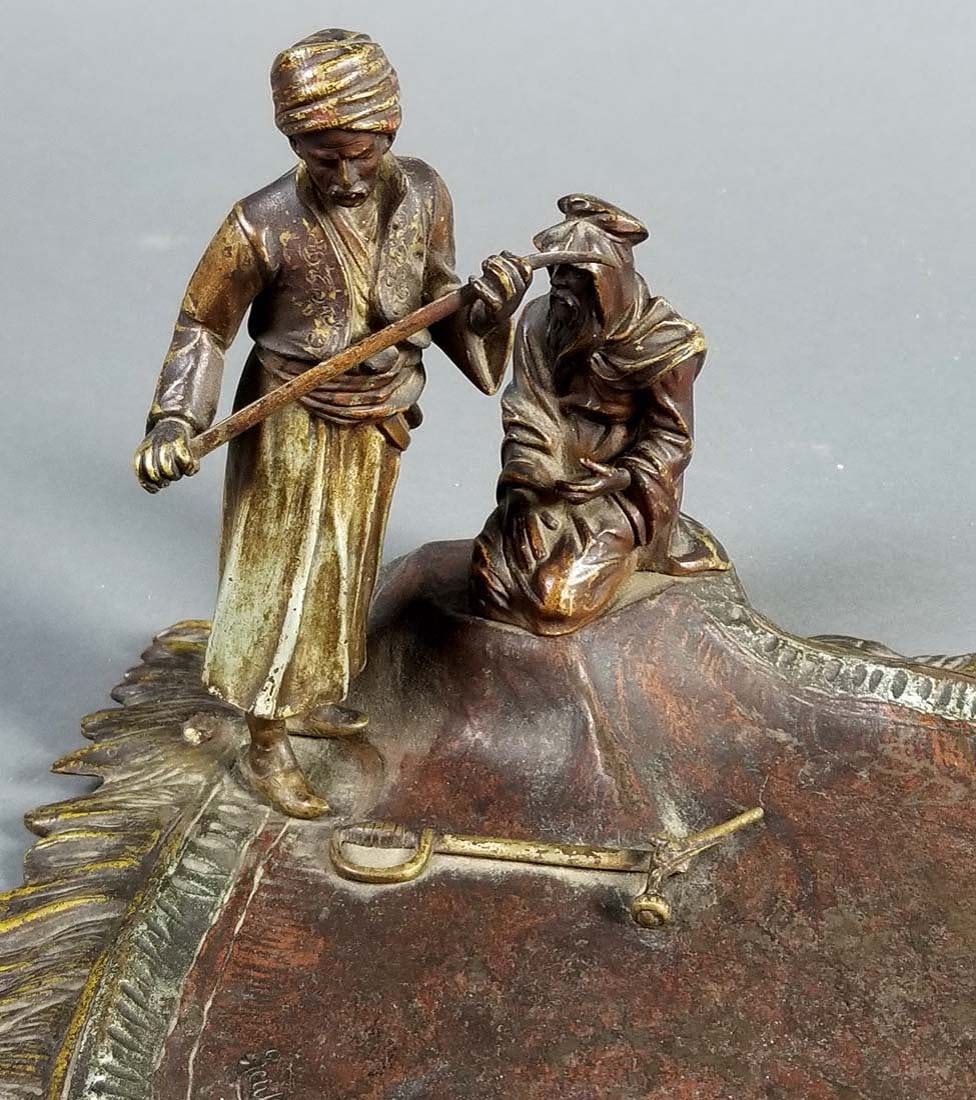 Late 19th C. Austrian Cold Painted Group Signed - 2