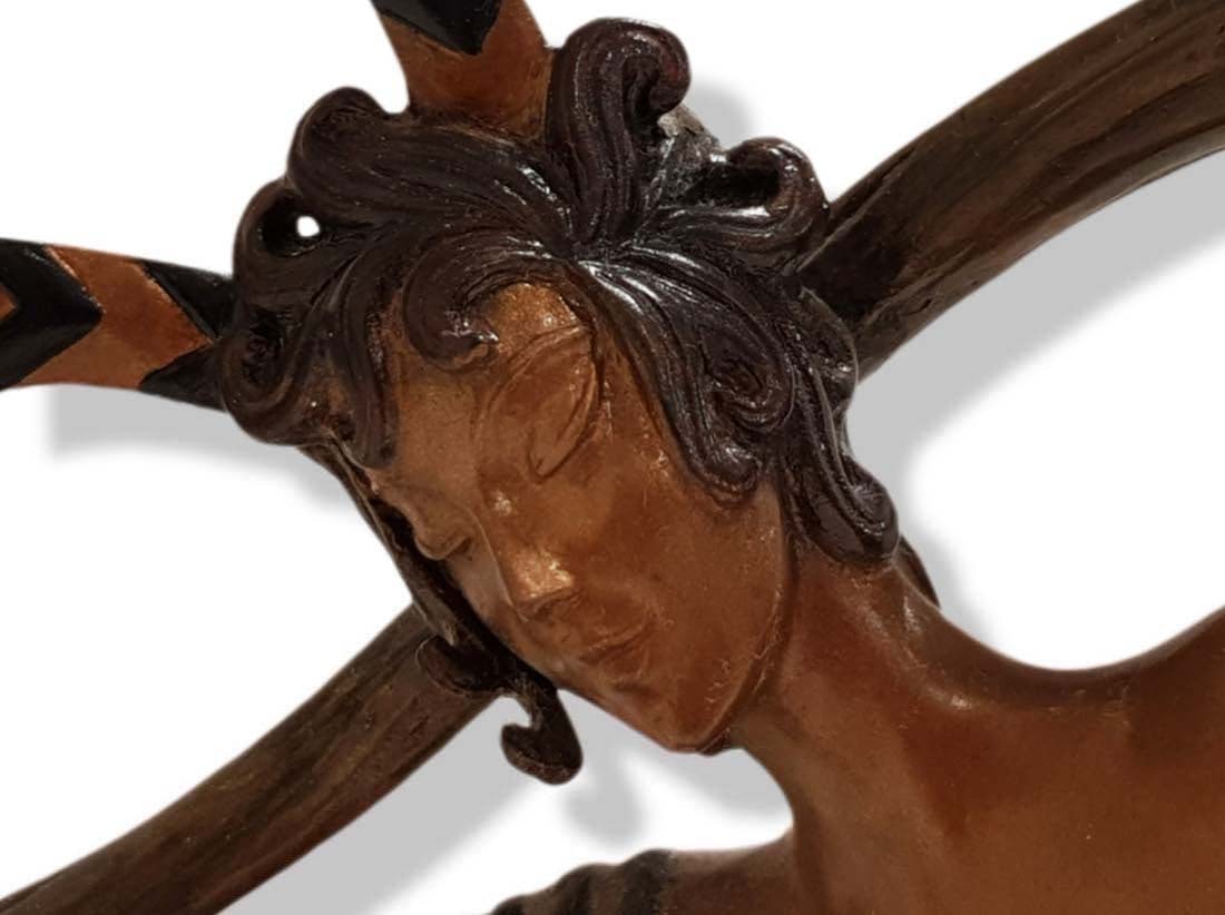 ERTE THE HUNTING BRONZE SCULPTURE, SIGNED - 3