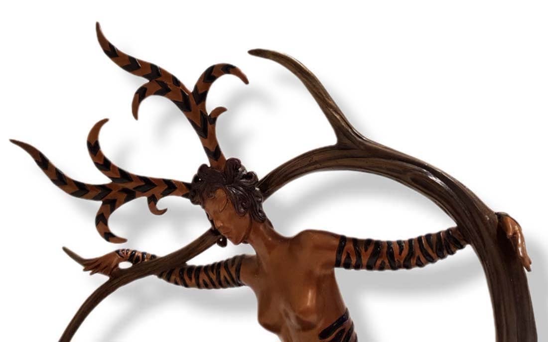 ERTE THE HUNTING BRONZE SCULPTURE, SIGNED - 5