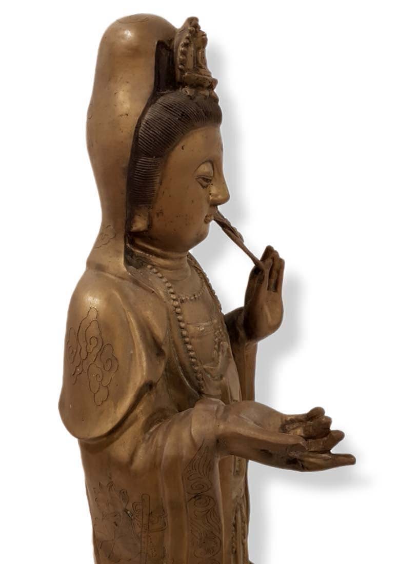 A Large Buddha Brass Statue - 7