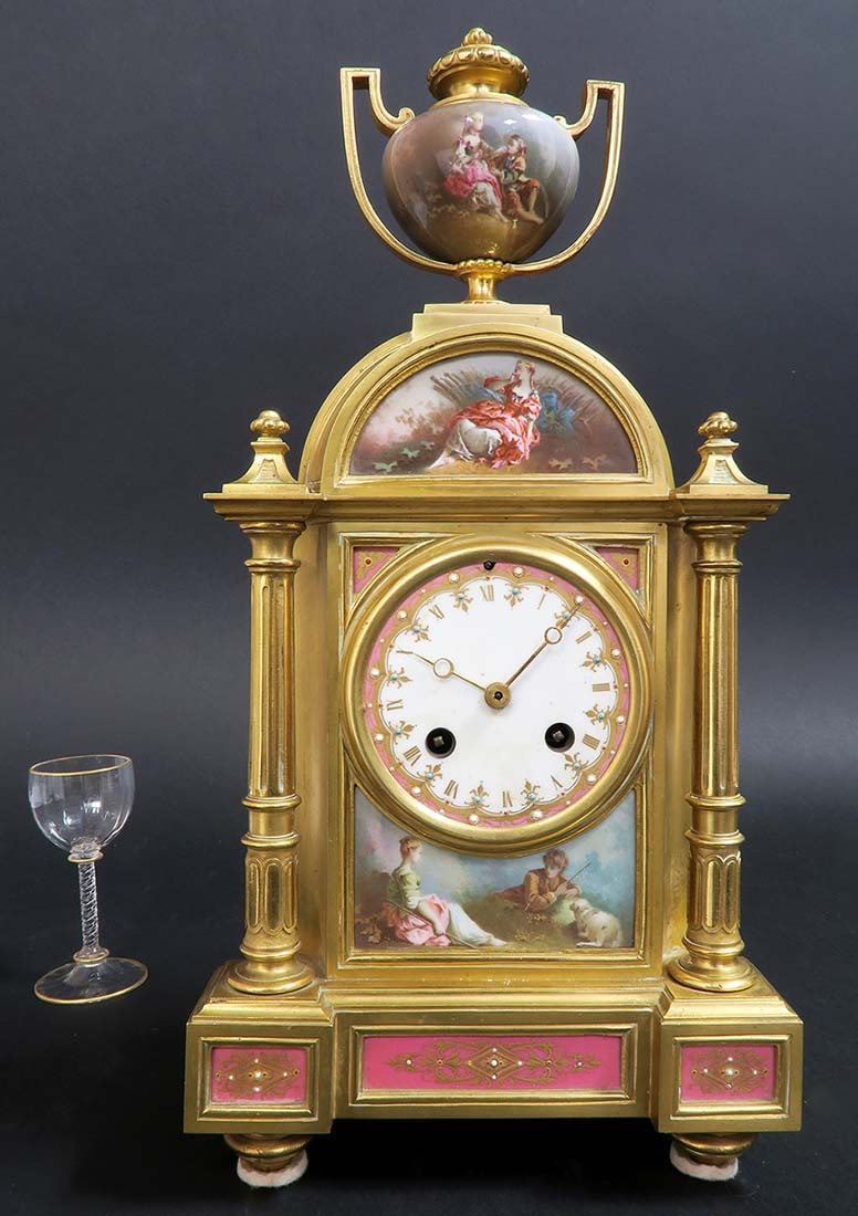 19th C. Sevres Hand Painted Clock - 2