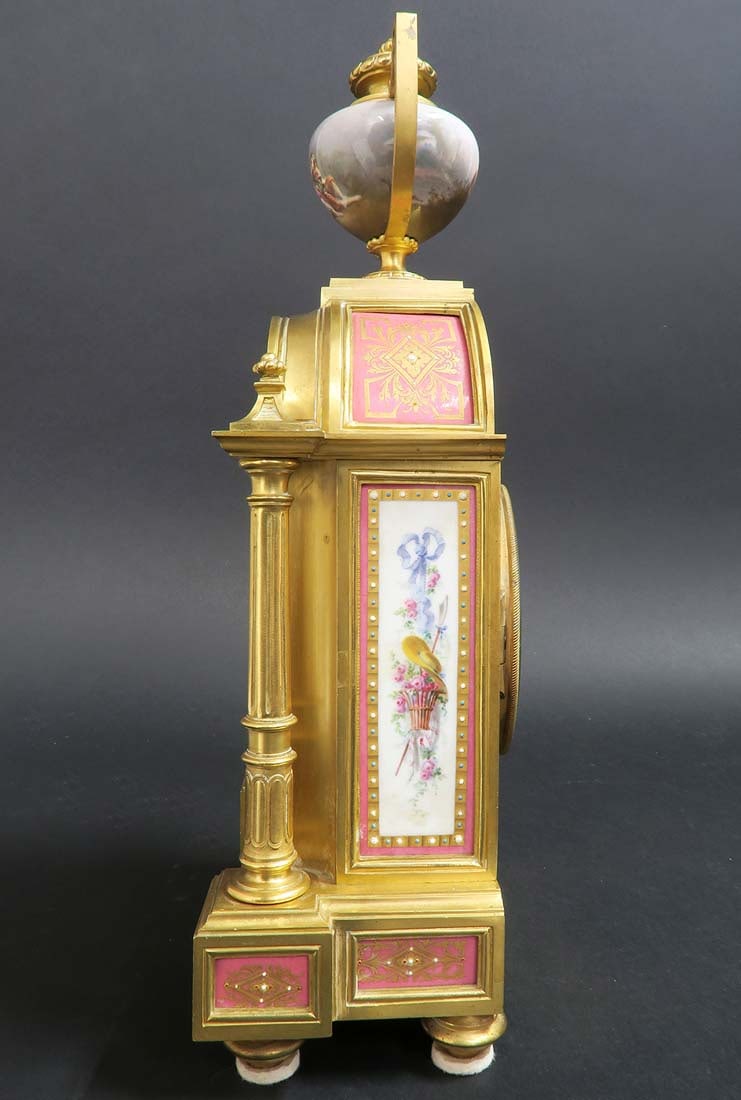 19th C. Sevres Hand Painted Clock - 3