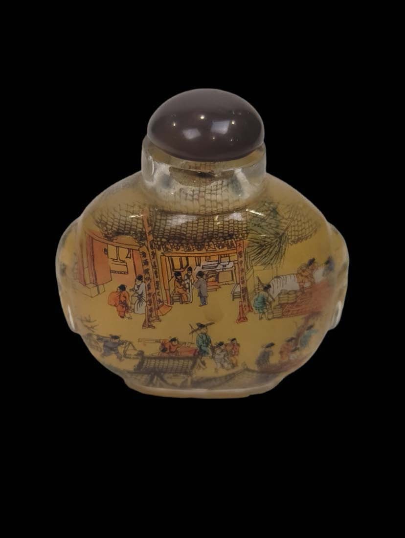 19th C. Hand Painted Inside, Chinese Snuff Bottle (1 of 3)