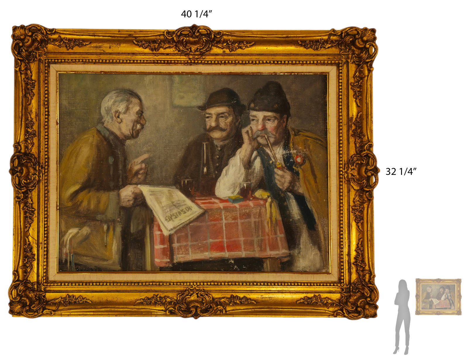 Hungarian Andor G. Horavath (1876-1933) Oil On Canvas Painting: Hungarian Andor G. Horavath (1876-1933) Oil On Canvas Painting. Frame: 32 1/4" x 40 1/4" \ Canvas: 31" x 23"