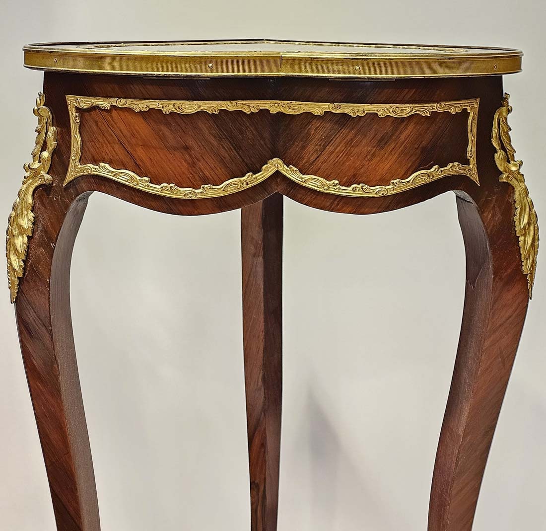 19th C. French Heart Shaped Bijouterie Table - 8
