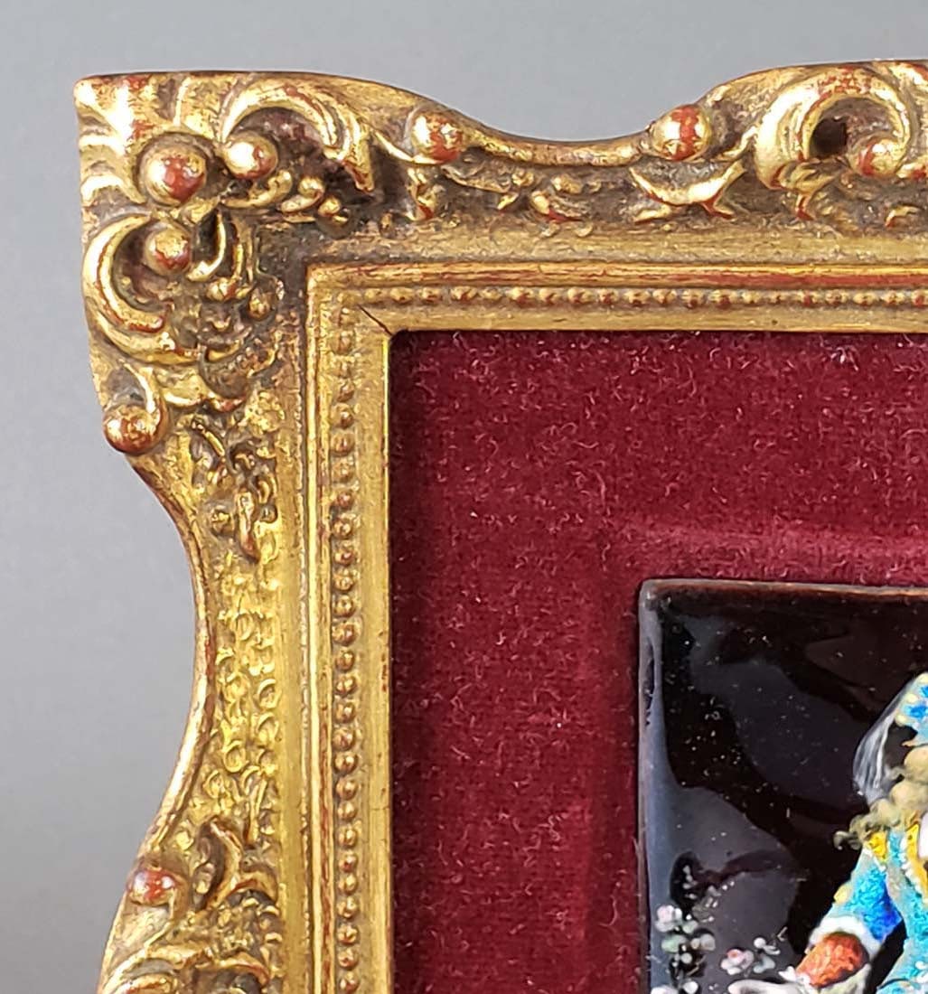 Pair of Framed Limoges Plaques - 4