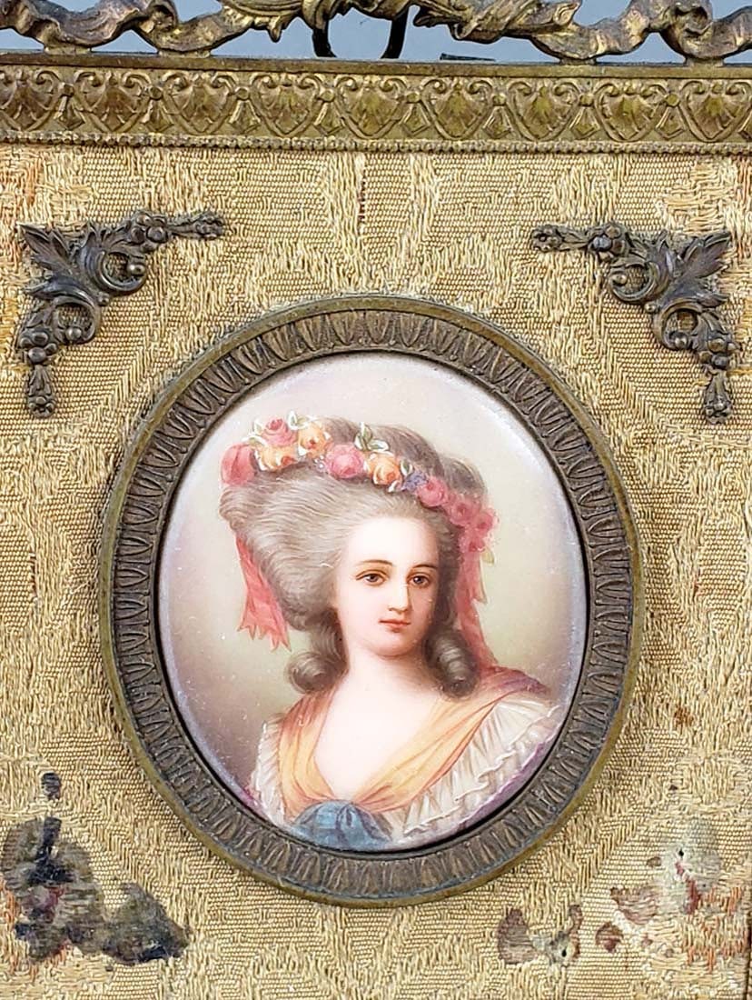 French Porcelain Plaque in Bronze Frame - 2