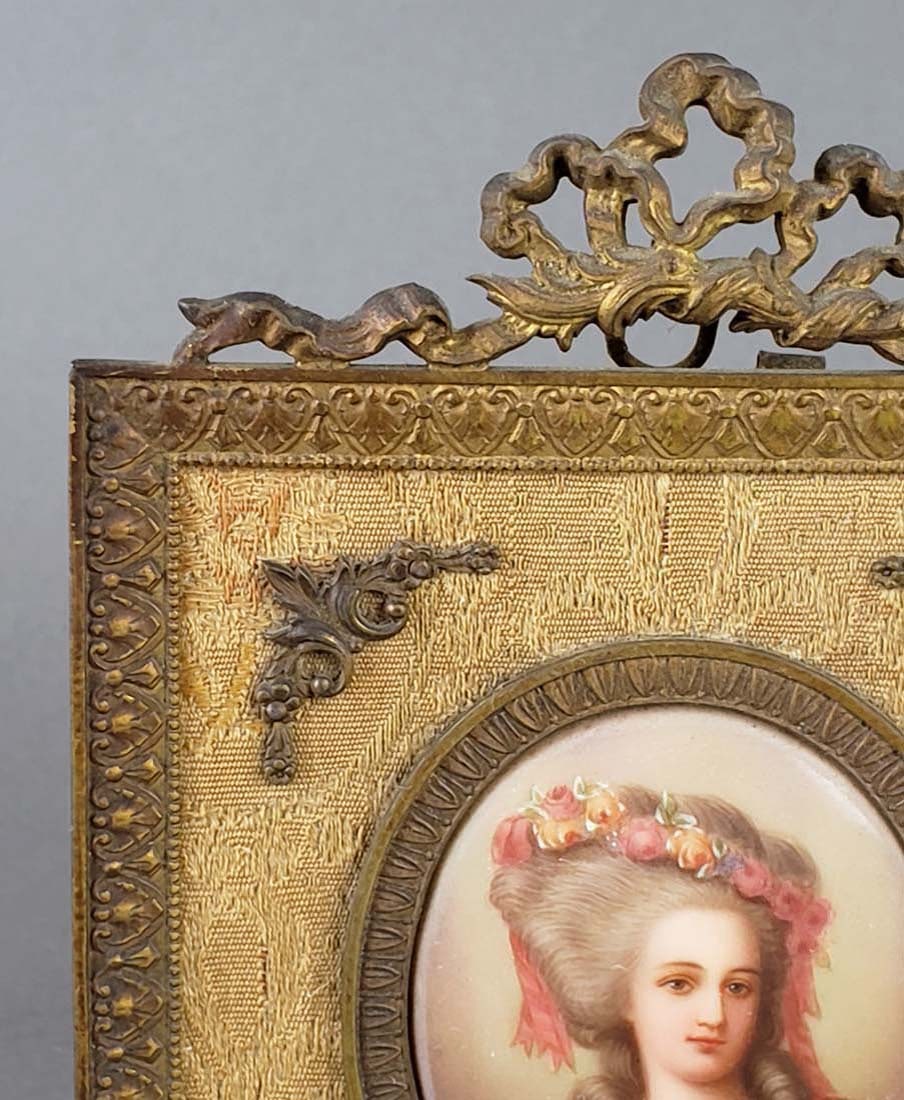 French Porcelain Plaque in Bronze Frame - 3