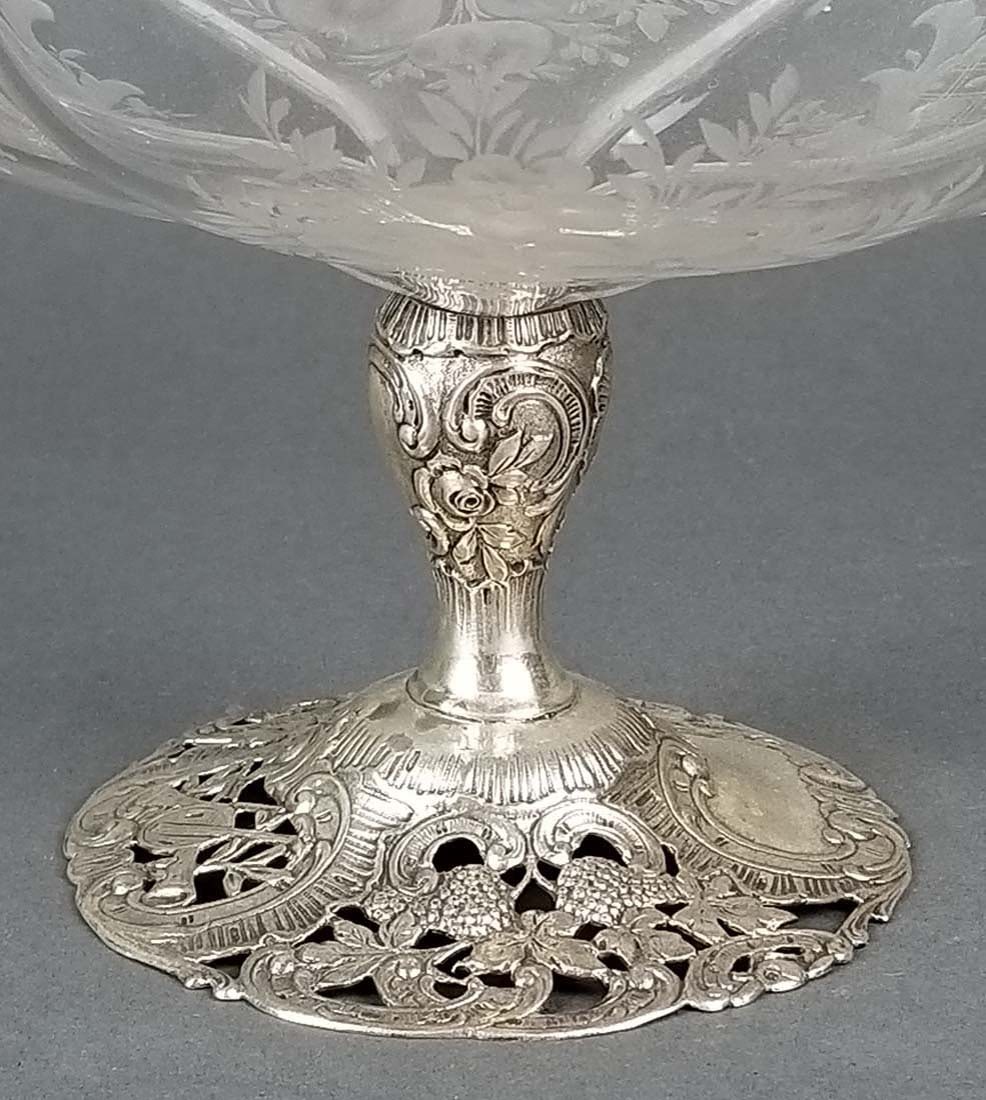 19th C. German Silver and Crystal Centerpiece - 2