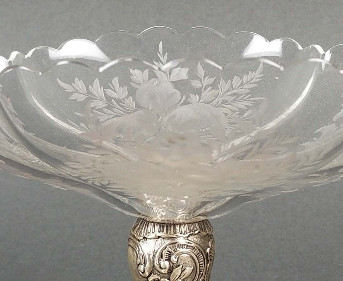 19th C. German Silver and Crystal Centerpiece - 3