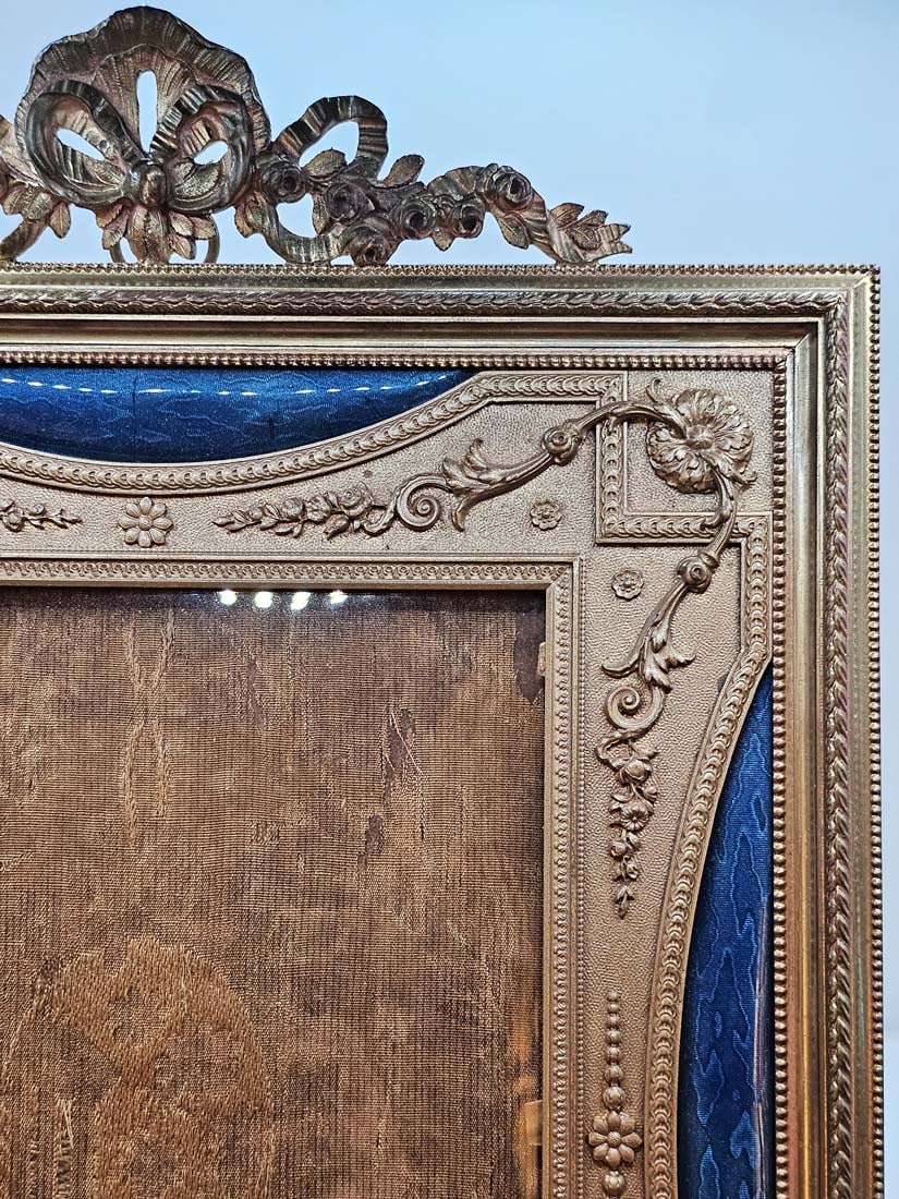 19th C. French Enamel Bronze Mounted Frame - 4