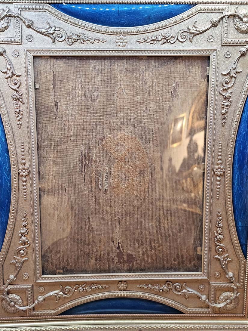 19th C. French Enamel Bronze Mounted Frame - 8