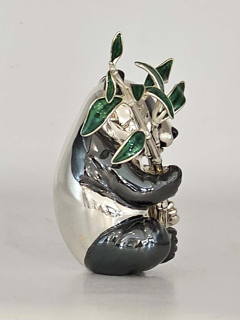 800 Silver Mario Buccellati Panda With Leaves - 4