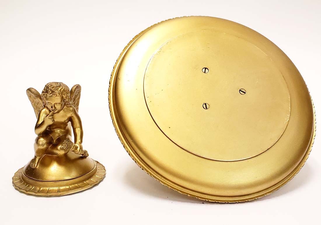 French Gilt Bronze Figural Inkwell - 4