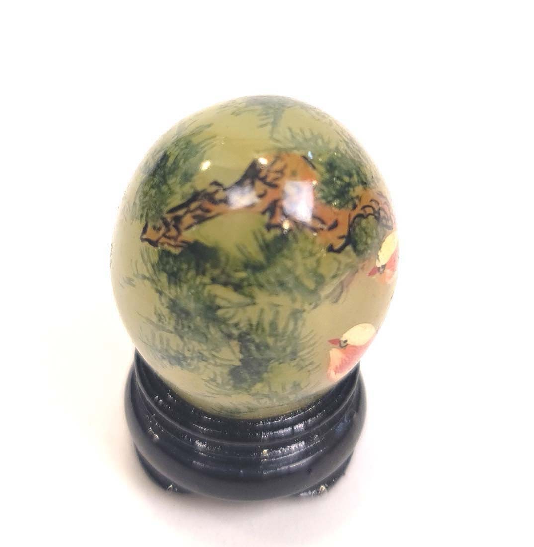 Chinese Chinoiserie Enamelware Egg With Stand - 2
