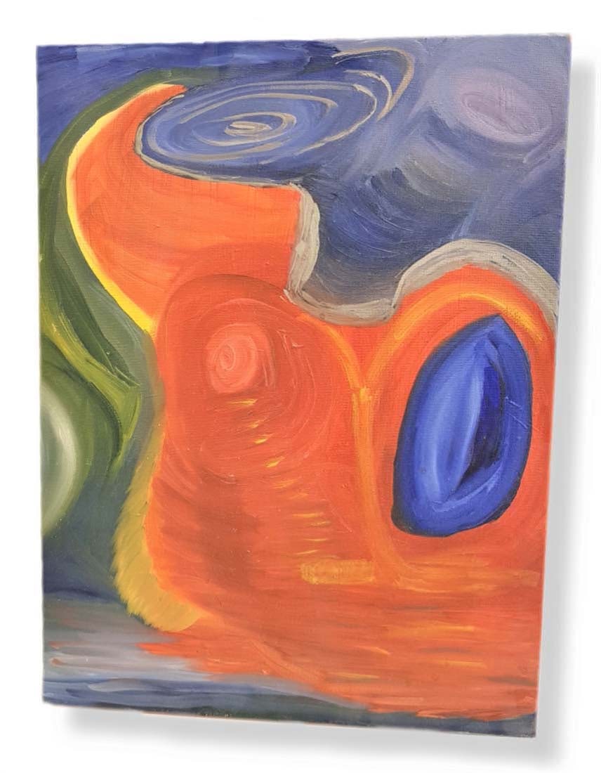 Colorful Abstract Oil Painting On Canvas ' Peep In With Light And Love ' (1 of 4)
