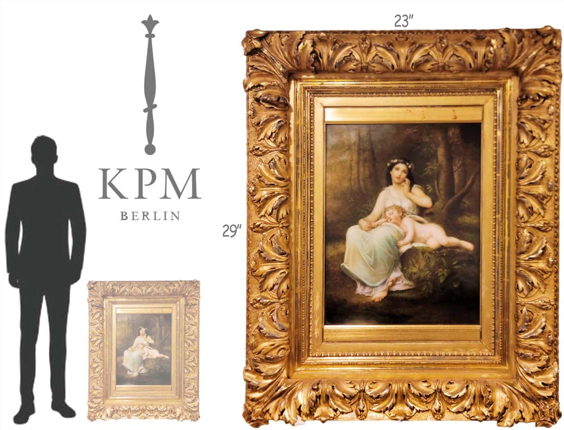 19th C. Berlin KPM Large Plaque: 19th C. Berlin KPM Large Plaque. Frame: 23" x 29" \ Plaque: 12" x 16 1/4"