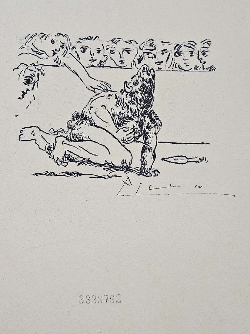 Picasso 'Minotauro Agonizando' Etching Lithography Print, Signed - 3