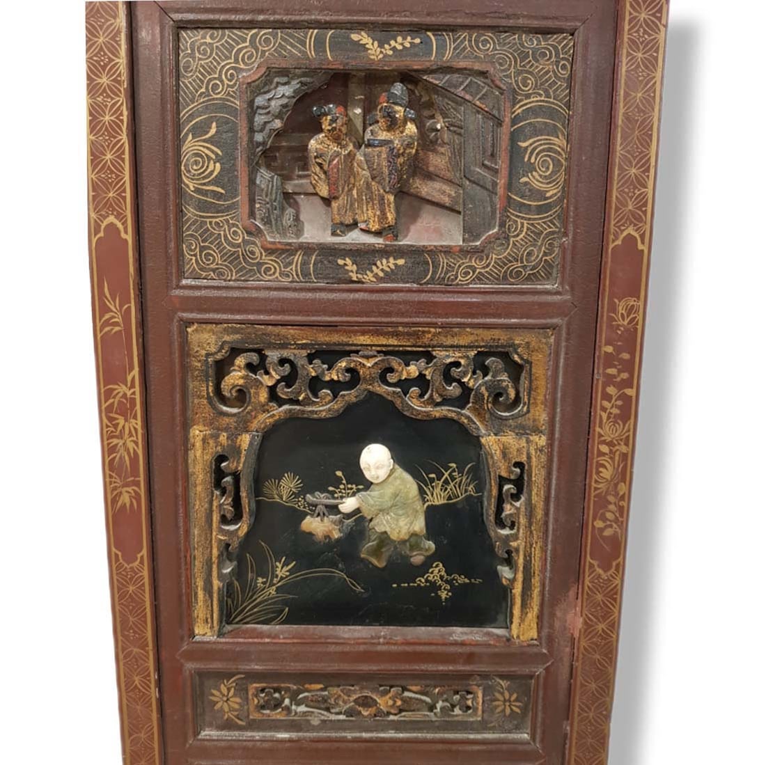 Vintage Chinese Figural Decorative Board - 4