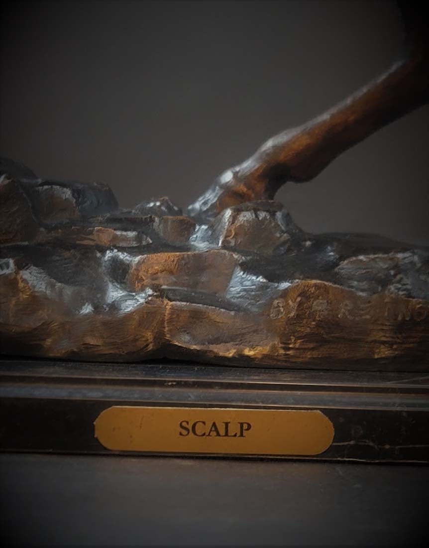 Large Bronze Statue, Scalp By Frederic Remington - 4