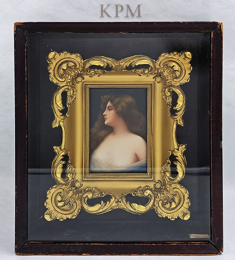 19th Century K.P.M Plaque In Original Frame, Signed: 19th Century K.P.M Plaque In Original Frame, Signed. Frame: 11 7/8" X 13 7/8"