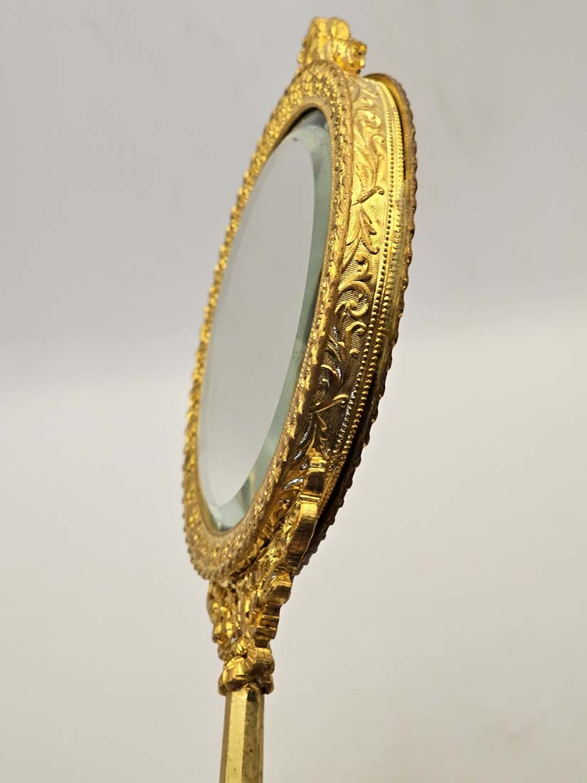 19th C. French Enamel & Bronze Mirror - 5