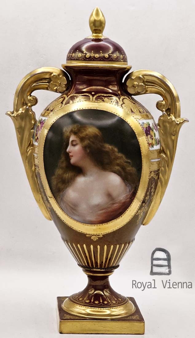 19th Century. Royal Vienna Vase, Signed By Wagner: 19th Century. Royal Vienna Vase, Signed By Wagner. H 9 7/8" x W 4" x L 5 1/2"
