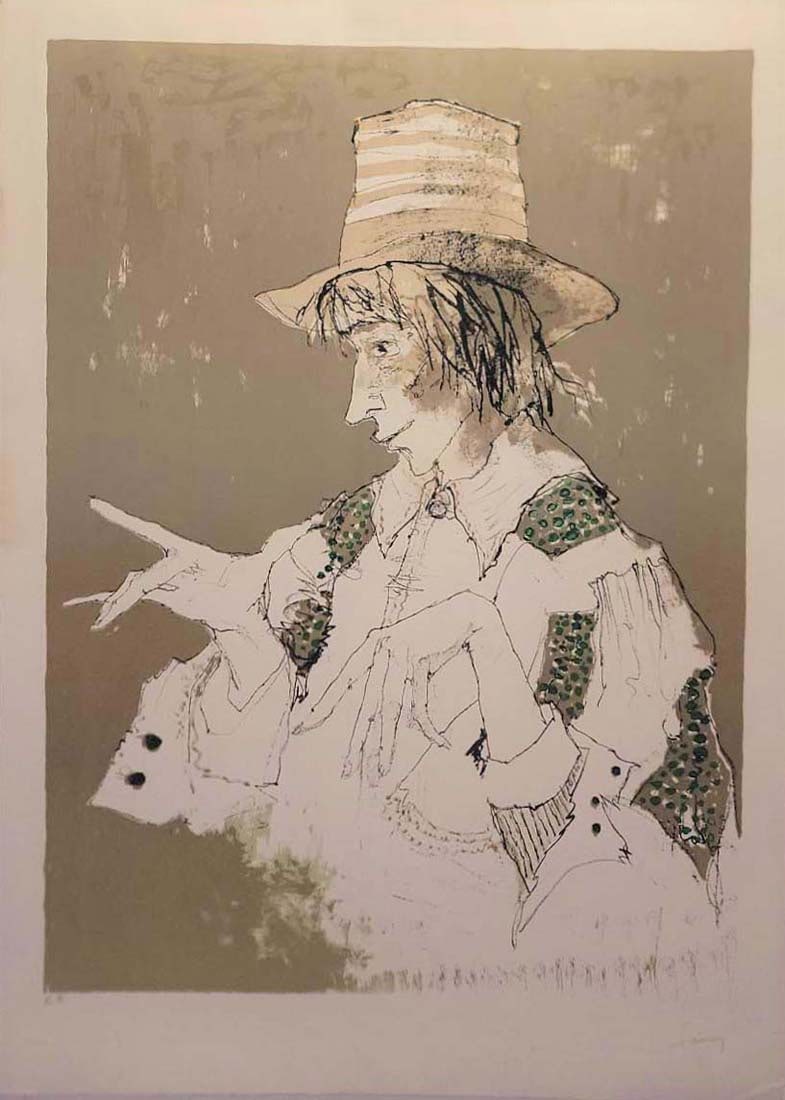 Jean Jansem French Armenian (1920-2013) Lithograph On Paper Depicting A Woman, Signed And Numbered: Jean Jansem French Armenian (1920-2013) Lithograph On Paper Depicting A Woman, Signed And Numbered. 29" x 21"