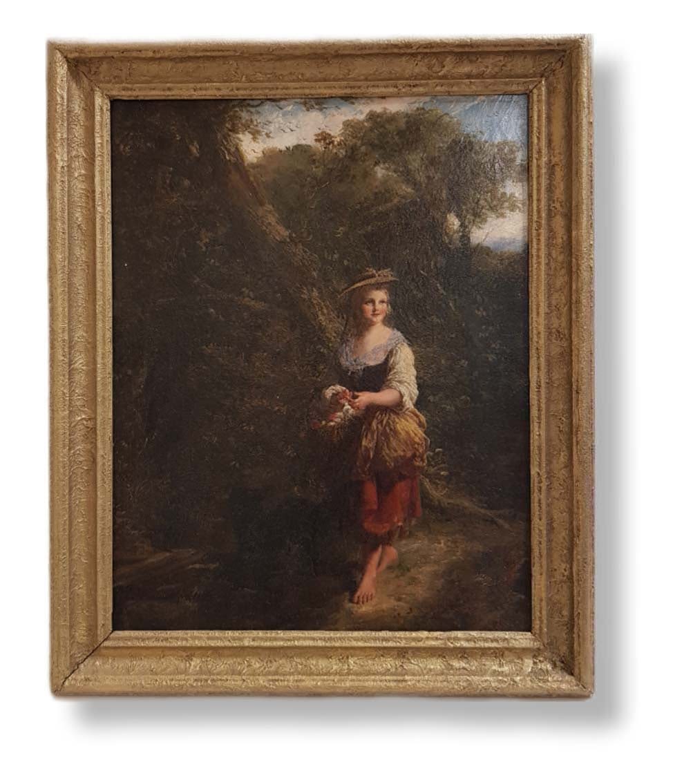 Late 19th Century Painting Oil On Canvas Portrait Of A Lady: Late 19th Century Painting Oil On Canvas Portrait Of A Lady. 38" x 32 5/8"