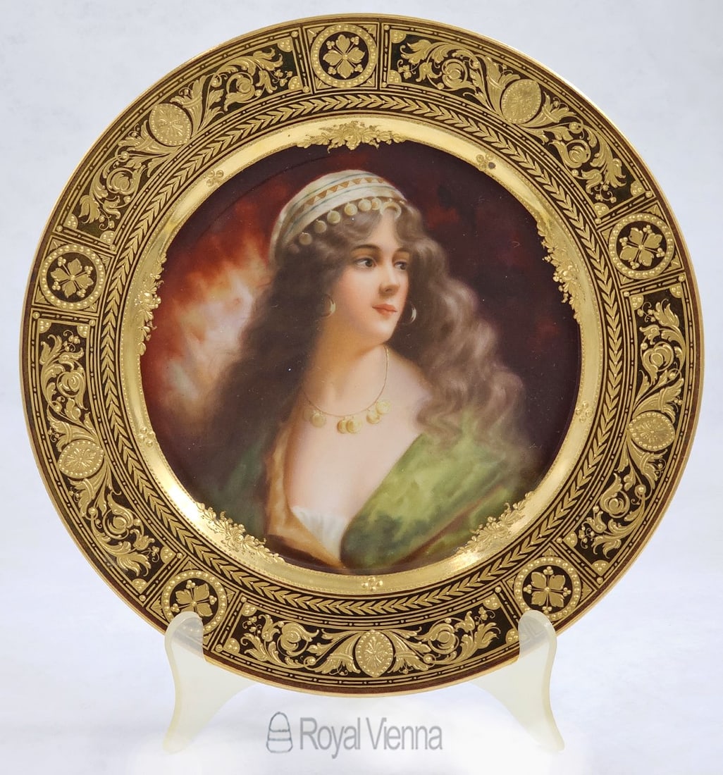 19th C. German Royal Vienna Plate, Signed: 19th C. German Royal Vienna Plate, Signed. D 9 1/2"