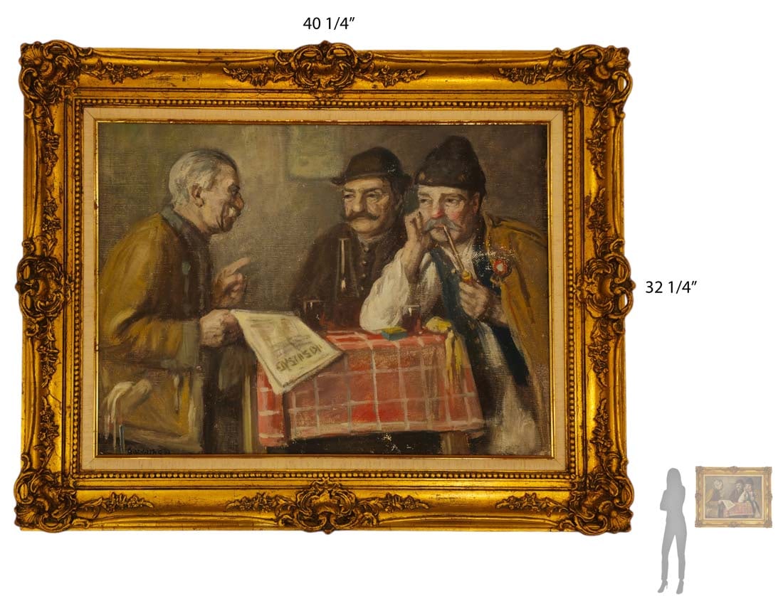 Hungarian Andor G. Horavath (1876-1933) Oil On Canvas Painting (1 of 7)