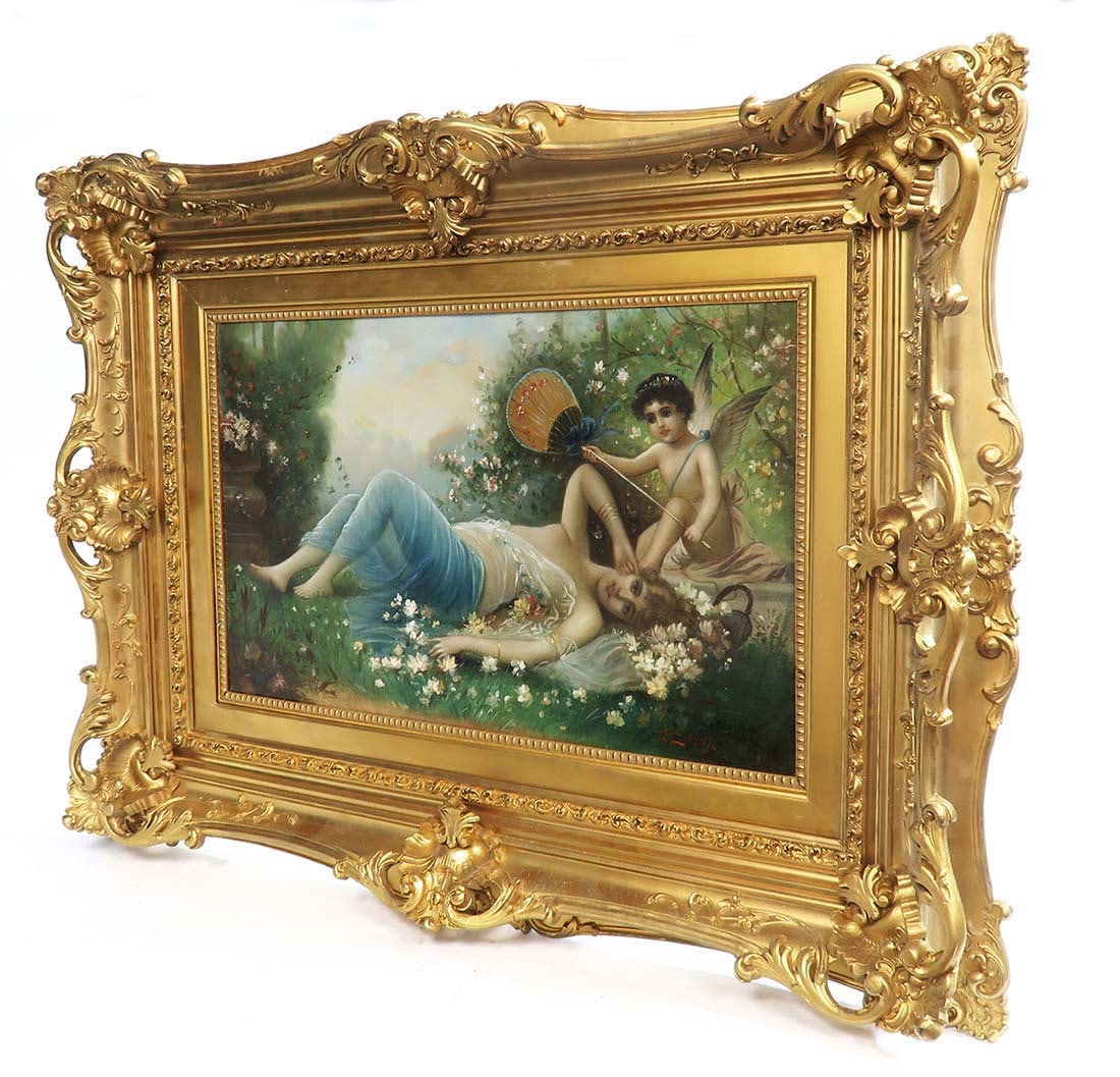 19th C. Oil on Canvas Painting By "Hans Zatzka" - 4