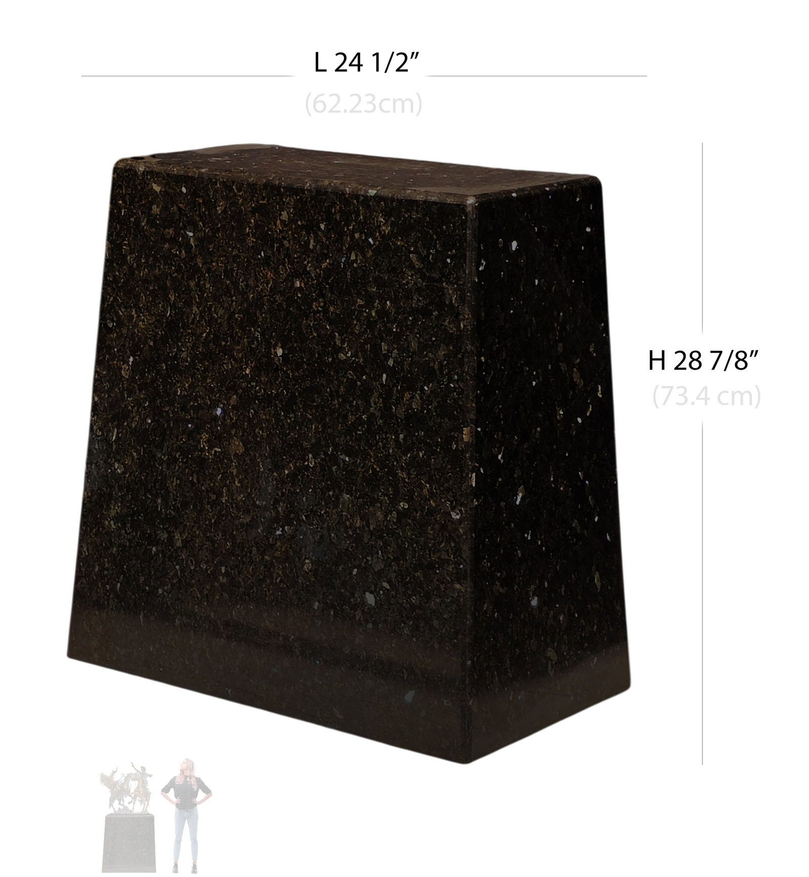 Continental Trapezoid Heavy Marble stand / Pedestal (1 of 2)