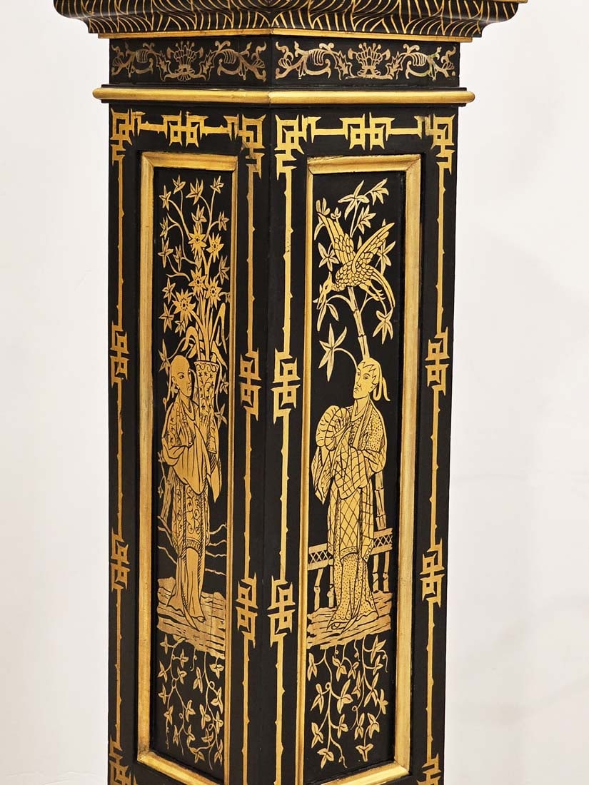 Pair Of Late 19th C. French Enameled Gilt Bronze Candelabra Painted Pedestals For Chinese Market - 4