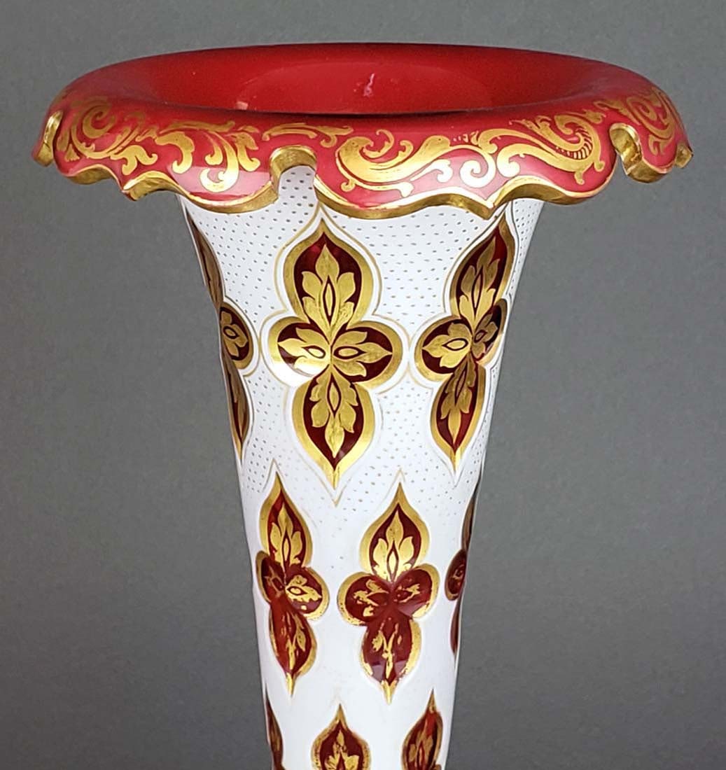 Pair of Large 19th C. Bohemian Vases - 3