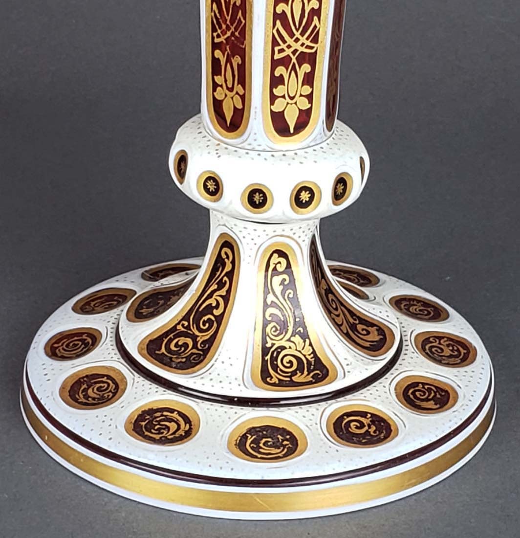 Pair of Large 19th C. Bohemian Vases - 5
