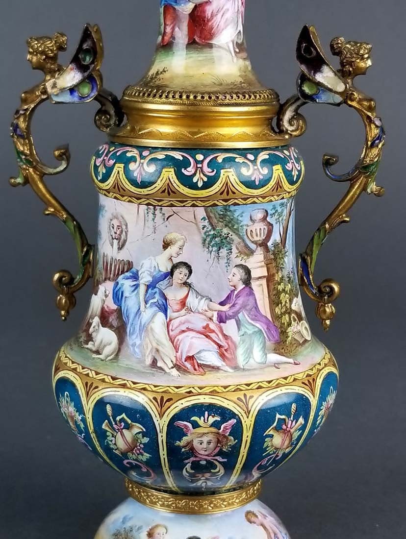 Magnificent Large Austrian Viennese Enamel on Silver - 2
