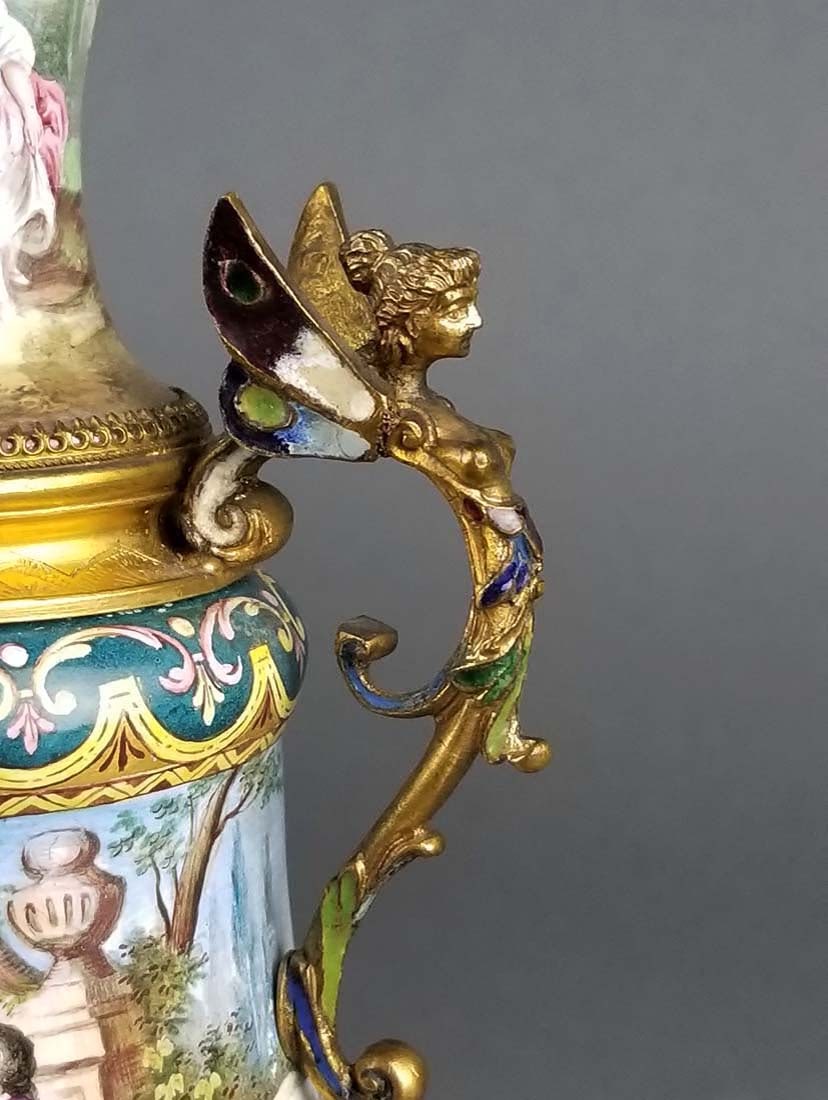Magnificent Large Austrian Viennese Enamel on Silver - 4