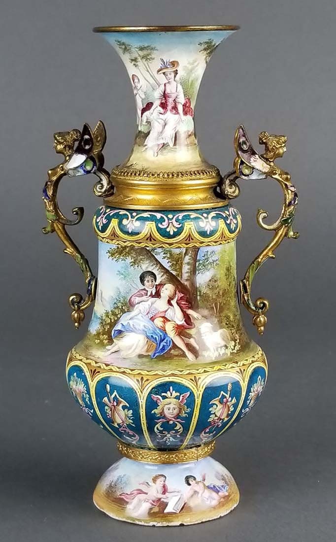 Magnificent Large Austrian Viennese Enamel on Silver - 6