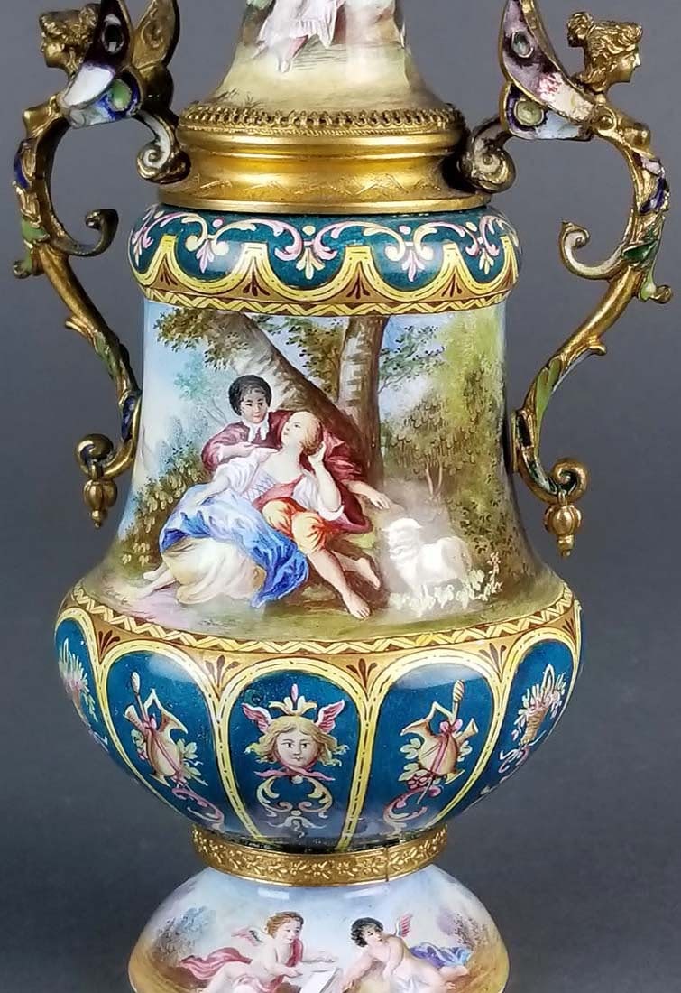 Magnificent Large Austrian Viennese Enamel on Silver - 8