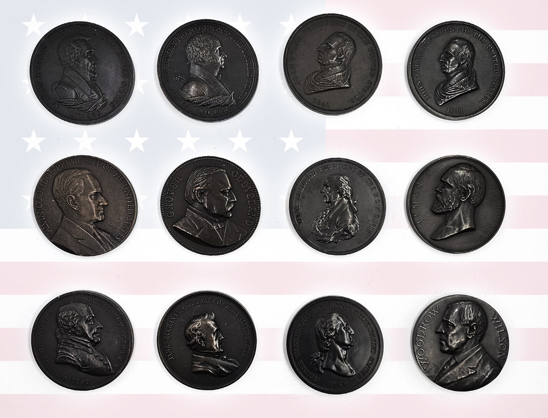 Lot Of Twelve United States President Presentation Medals: Lot Of Twelve United States President Presentation Medals. They measure: 3"
