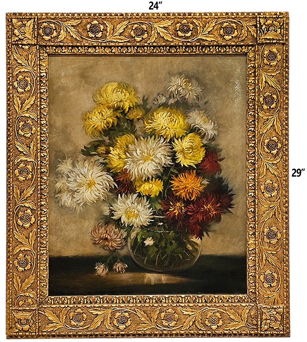 Late 19th C. Oil On Canvas 'Still Life' Painting: Late 19th C. Oil On Canvas 'Still Life' Painting. Frame: 24" x 29" \ Canvas: 17" x 21 1/2"
