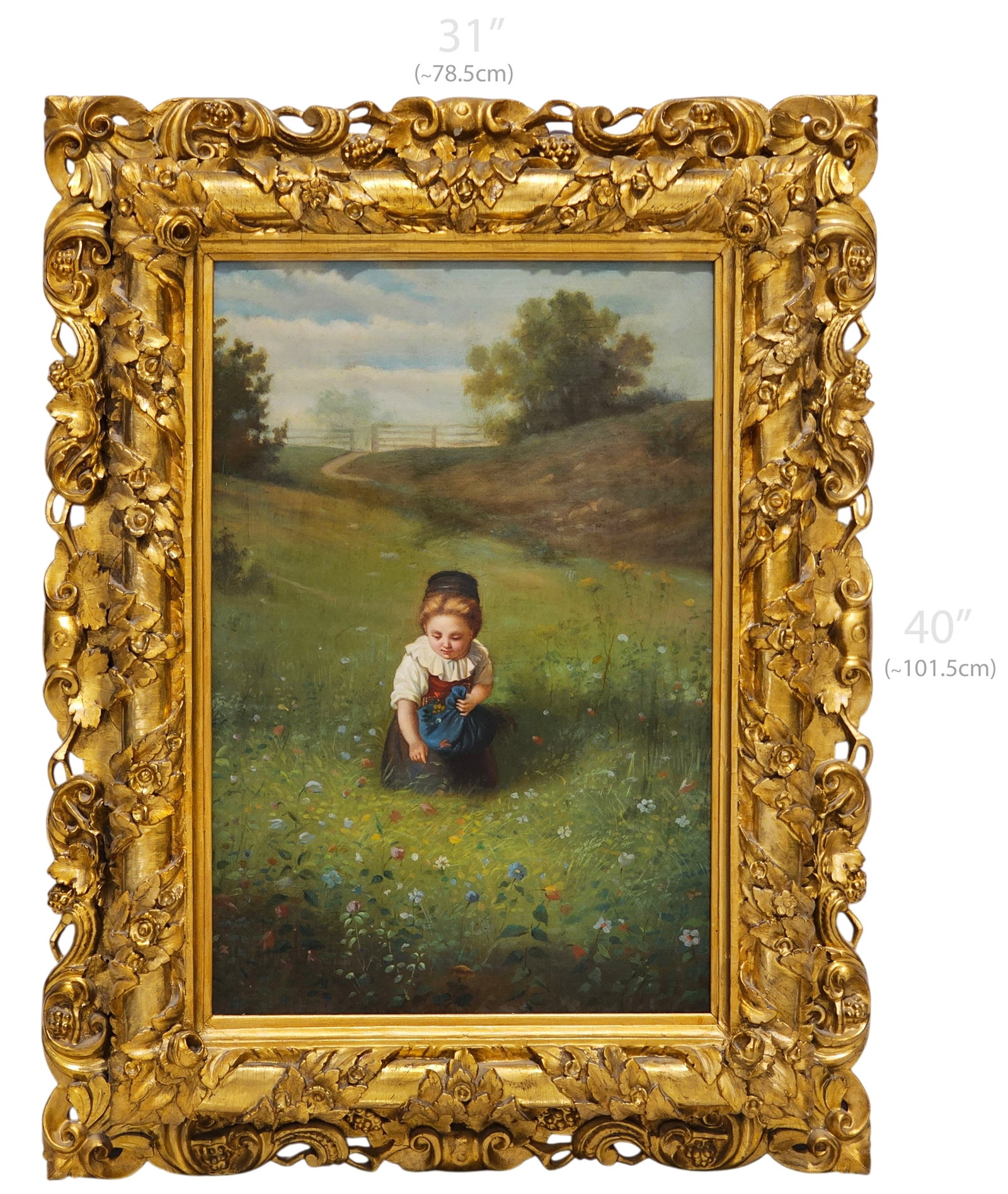 Spring' Oil Painting After Ludwig Knaus (1829?1910) By Signed Louis Pisani: 'Spring' Oil Painting After Ludwig Knaus (1829?1910) By Signed Louis Pisani, 19th Century. Frame: 31" x 40" \ Canvas: 20" x 28"
