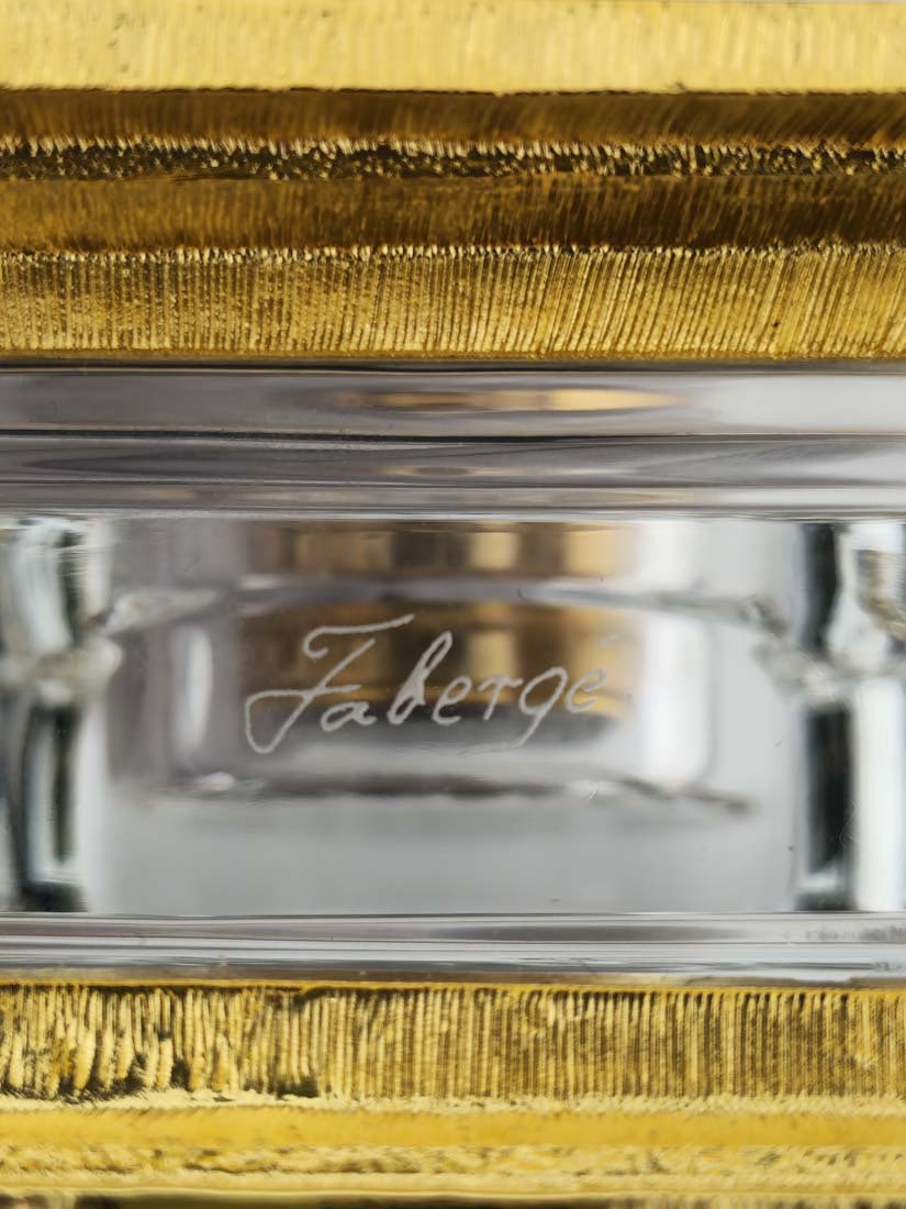 Faberge, Crystal Imperial Desk Clock - 2