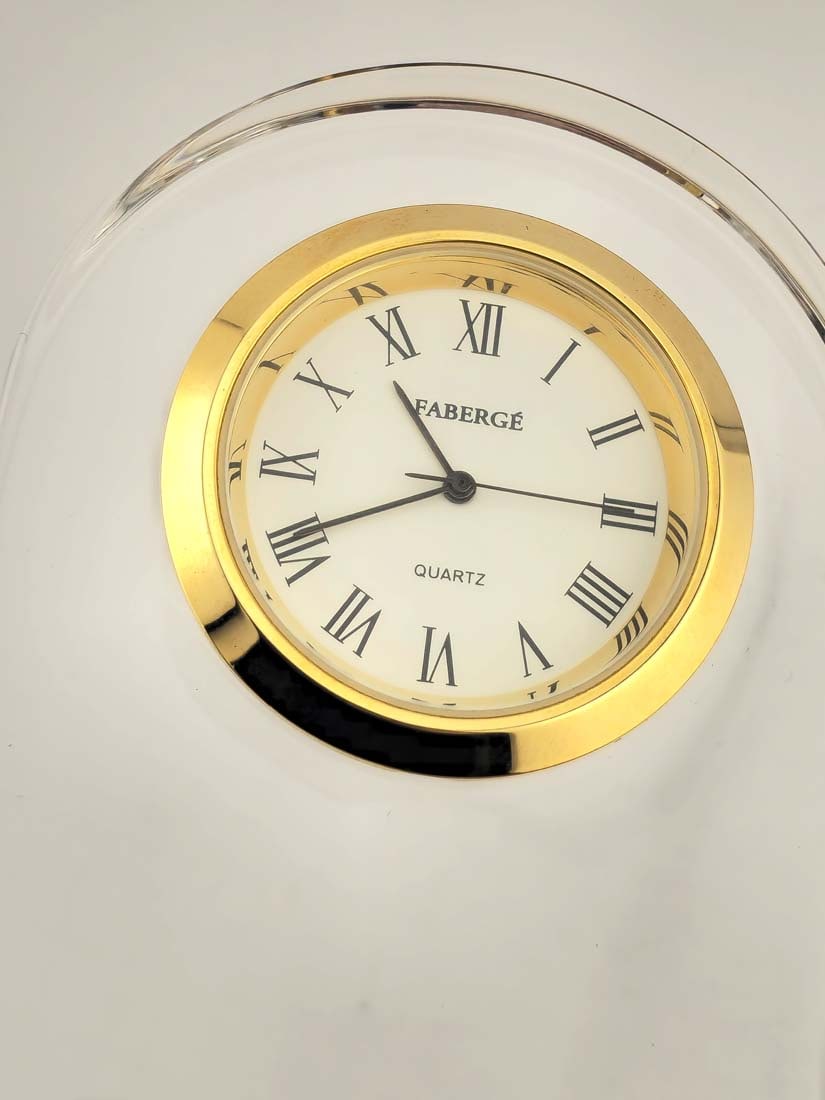 Faberge, Crystal Imperial Desk Clock - 3